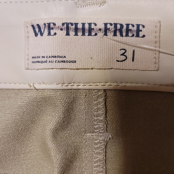 We The Free " Wynne" Vegan Leather Skirt-lvory-Size 31 - Picture 4 of 9
